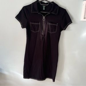 Wild Fable Black Short Sleeve Mini Dress